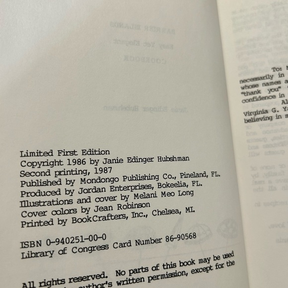 Limited First Edition 1986 Barrier Islands Easy but Elegant Cookbook. - Picture 8 of 10